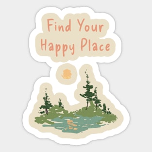 Happy place Sticker